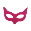 Pink faux leather cat eye mask sexy adult roleplay costume accessory for women party - Fox Cat Ears