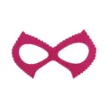 Pink leather eye mask for women, sexy costume accessory, party masquerade novelty mask. - Lace Cat Face