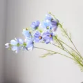 Detailed shot of 86cm artificial cosmos flower branch, perfect for wedding home decor. - Blue