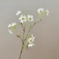 Artificial white clematis flower branch for home decor wedding photography DIY crafts floral arrangement - White