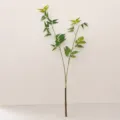 Artificial Bamboo Branch Fake Green Plant Neo-Chinese Decor Tea Room Photography Props - 2-Fork Bamboo Leaves / Green