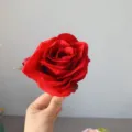 Single branch artificial rose flower silk fake roses for home decor wedding party decoration supply - Red