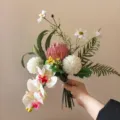 Bouquet de fleurs artificielles mélangées décoration d'intérieur en soie arrangement floral - Bouquet Seul