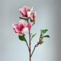 Artificial pink magnolia flower branch detail view for home wedding decoration and floral design. - Dusty Pink