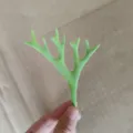 Artificial staghorn leaf PVC green plant DIY floral accessory gray green branch for decor - Staghorn Leaf - Tender Green