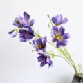 Fiori di cosmea artificiali viola 6 teste steli di fiori in seta per decorazione matrimonio - Viola