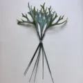 Tallo de helecho cuerno de ciervo artificial planta verde DIY decoración para mesa fiesta - Hojas de Hlecho Cuerno de Ciervo Gris-Verde (6 Tallos)