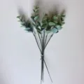 Ramo de hojas de eucalipto artificiales planta falsa arreglo floral para decoración hogar. - Eucalipto Nórdico (6 Tallos)