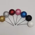 Bolas de brillo coloridas para tarta topper decoración de mesa de postre de cumpleaños - 3 cm a granel / Dorado