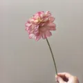 Artificial dahlia flower stem retro silk floral for DIY crafts and home decoration - Pink