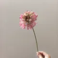 Vintage artificial dahlia flower single stem fake silk floral DIY craft home decor display. - Deep Pink