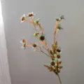 Artificial daisy flower branch autumn retro style home decor botanical detail view - Blue