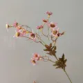 Artificial chamomile wild daisy flower branch retro oil painting style pink silk floral decor - Purple