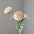 3 teste artificiali ranuncoli fiori di seta finta peonia decorazione tavolo casa - Champagne