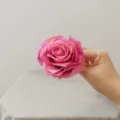 Artificial silk rose flower head pink DIY craft wedding hat and cake decoration accessory - Rose Red