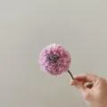 Fiore di crisantemo pompon artificiale per decorazione casa sfondo matrimonio - Rosa Viola Chiaro