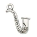 Antique silver alloy saxophone charm pendant for DIY handmade jewelry bracelets necklaces - Saxophone (9164)