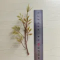 Artificial green leaf branch for DIY crafts corsage hat decor miniature floral arrangement - Light Red Green - Dragon Fruit Grass
