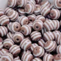 Resin candy striped round beads for DIY bracelet phone chain jewelry making accessories crafts - 1000 Pieces/Pack (8mm) / Brown
