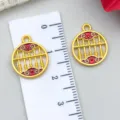 Ancient gold abacus pendant alloy DIY jewelry accessories Chinese style lucky charm - 1 Piece/Pack (17x14mm)
