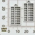 Silver alloy abacus pendants DIY jewelry charms miniature calculation tool accessories craft items - 1 Piece (25x13mm)