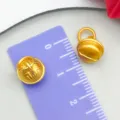 Gold color bell pendant charm for DIY bracelet and necklace jewelry making accessories. - Small Bell Pendant(22548)