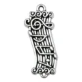Antique silver music note charm pendant for DIY handmade bracelets necklaces earrings jewelry making. - Music Note (18929)