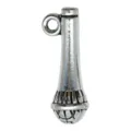 Antique silver alloy microphone pendant charm for DIY jewelry necklace bracelet accessories. - Microphone (18930)