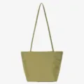 Sac à épaule hobo en nylon vert olive cabas décontracté léger sac seau minimaliste. - Vert