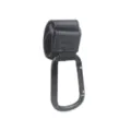 Crochet Universel Poussette Cuir PU Noir Mousqueton Metal pour Landau Poussette Bebe - Crochet de Poussette Noir