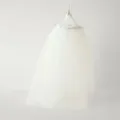 Detailed shot of miniature white tulle bed canopy, perfect for dollhouse scene decoration. - White Mini Tent (32x7cm)