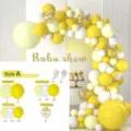 Yellow and white latex balloon arch kit 104pcs set for birthday party wedding decoration - Birthday Balloon 01