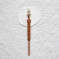 Silicone baby pacifier clip chain with cute brown cartoon animal design for infants. - Plastic Clip Style / Brown