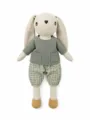 Nordic style floppy ear rabbit plush toy, cute dressed stuffed animal for kids and babies. - Green Pants Lop-Eared Rabbit
