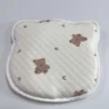 Almohada bebé acolchada con osito tierno, cojín recién nacido algodón suave transpirable. - Oso Estrella Luna