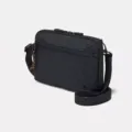Sac bandoulière noir, étui passeport en nylon, petit sac d'épaule multifonctionnel pratique. - Noir