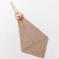 Cute hanging hand towel with cartoon lion head, soft absorbent quick-drying kitchen bathroom towel. - Orange Lion Khaki Hand Towel