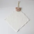 Cute bear hanging hand towel, white absorbent kitchen bathroom quick dry face towel variant. - Khaki Bear White