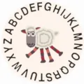 Kids round play mat cute cartoon sheep alphabet design soft nursery floor rug children room - Sheep