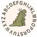 Cute dinosaur alphabet round floor mat for kids room nursery crawling mat play rug design - Dinosaur
