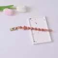 Silikon Baby Schnullerclip und Beissring Kette in Rosa mit Sternen Perlen Variante - Kunststoffklammer / Ziegelrot
