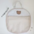 Cute bear mesh bath storage bag, hanging organizer for bathroom toys and baby essentials. - Teddy Bear