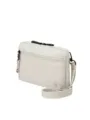 Petit sac bandoulière gris clair multi-poches pour femme, pochette de voyage décontractée. - Blanc
