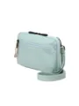 Sac bandoulière vert menthe multi-poches pour femme, sac de voyage décontracté avec sangle réglable. - Bleu