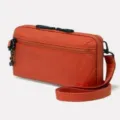 Sac bandoulière tendance pour femme, petit sac multi-poches orange avec sangle réglable pratique. - Orange