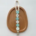 Korean style cute daisy baby pacifier clip strap anti lost baby toy holder for infants - Blue & White