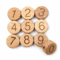15mm perles en bois chiffres diy rondes en hêtre perles en vrac pour fabrication de bijoux - Chiffres 0-9 (Gravé Simple Face) / 10 Pièces/Paquet