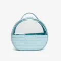 Light blue clear cosmetic bag large capacity portable makeup organizer travel toiletry pouch. - Light Blue