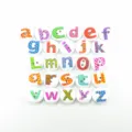Colorful wooden alphabet buttons 15mm 100pcs mixed print letters for DIY sewing crafts kids - Letter Print / 100 Pieces/Pack / Multicolor