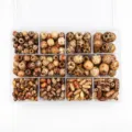 Wooden beads set DIY handmade colorful large hole wood beads for jewelry making accessories - 448 Pieces/Box / Multicolor Boxed Set